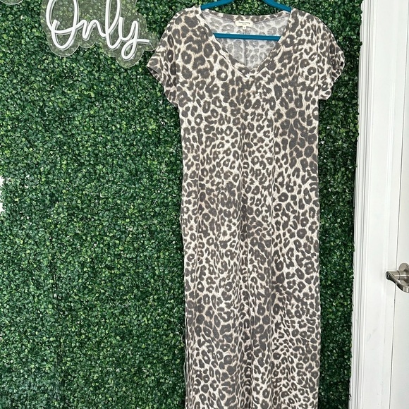 Sweet Love Jen On The Hunt Mocha Brown Leopard Maxi Dress Size S - Picture 5 of 15
